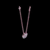 Round Cut Cubic Zirconia in 925 Sterling Silver Necklace 8