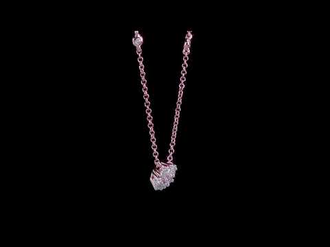 Round Cut Cubic Zirconia in 925 Sterling Silver Necklace 8