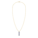 0.13 TCW Baguette Sapphire Lab Made Diamond- September Birthstone Necklace 4