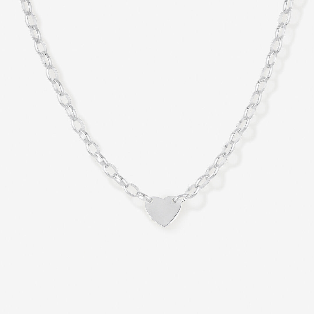 Round Cut Cubic Zirconia in 925 Sterling Silver Necklace 1