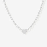 Round Cut Cubic Zirconia in 925 Sterling Silver Necklace 1