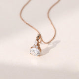 1.13 CT Oval Diamond Cluster Pendant Necklace in Solid Gold 2