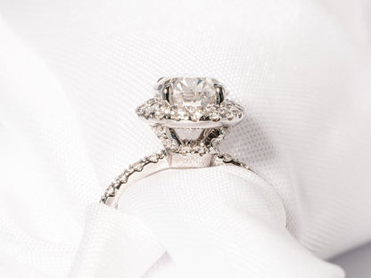 Stunning 2.0 CT Oval Moissanite Engagement Ring with Halo & Pave Design 6