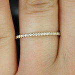 Stunning 0.10 TCW Round Moissanite Stones Half Eternity Wedding Bands 5