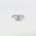 Stunning 3.50 CT Round Moissanite Engagement Ring with Solitaire Design 3