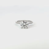 Stunning 3.50 CT Round Moissanite Engagement Ring with Solitaire Design 3