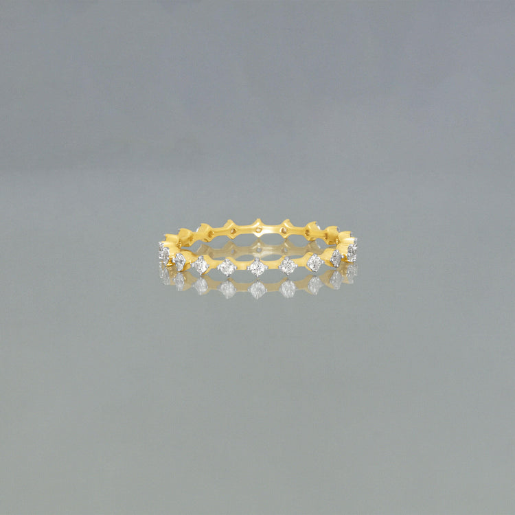 Stunning 0.28 TCW Round Moissanite Stones Full Eternity Wedding Band 6