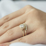 Stunning 0.3 TCW Round Moissanite Stones Curved Wedding Band 6