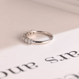 Stunning 0.2 TCW Round Moissanite Stones Half Eternity Wedding Bands 10