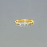 Stunning 0.22 TCW Round Moissanite Stones Half Eternity Wedding Bands 6