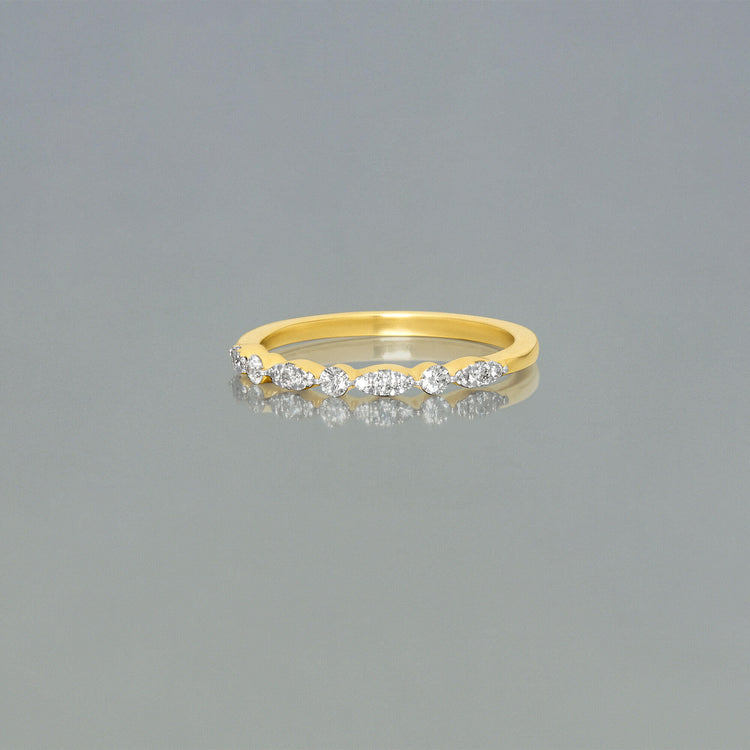 Stunning 0.22 TCW Round Moissanite Stones Half Eternity Wedding Bands 6