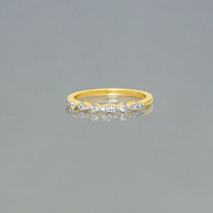 Stunning 0.22 TCW Round Moissanite Stones Half Eternity Wedding Bands 6