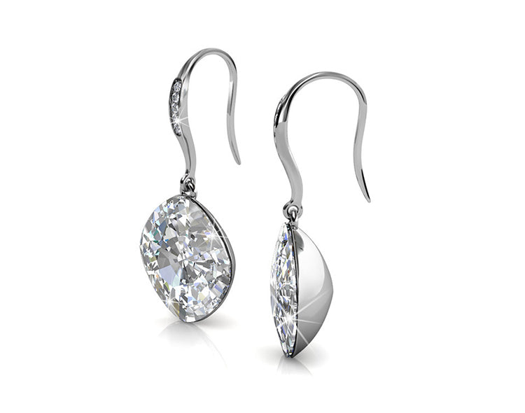 Round Cut Cubic Zirconia in 925 Sterling Silver Earrings 5