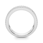 Stunning 0.40 TCW Round & Baguette Moissanite Stones Triple Band Wedding Band 4