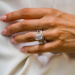 Radiant Cut Solitaire Style Cubic Zirconia in 925 Sterling Silver Ring 1