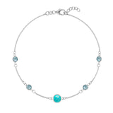 0.25 CT Round Topaz Lab Made Diamond- December Birthstone Bracelet 5