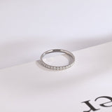 Stunning 0.2 TCW Round Moissanite Stones Half Eternity Wedding Bands 9