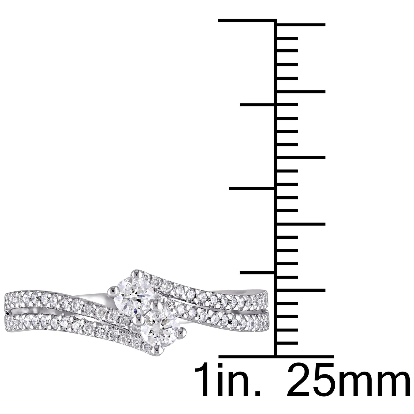 Round Cut Cubic Zirconia in 925 Sterling Silver Wedding Bands 3