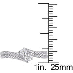 Round Cut Cubic Zirconia in 925 Sterling Silver Wedding Bands 3