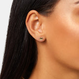 Round Cut Cubic Zirconia in 925 Sterling Silver Earrings 4