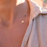 0.25 CT Round Sapphire Lab Made Diamond- September Birthstone Necklace 8