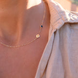 0.25 CT Round Sapphire Lab Made Diamond- September Birthstone Necklace 8