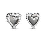 Round Cut Cubic Zirconia in 925 Sterling Silver Earrings 2