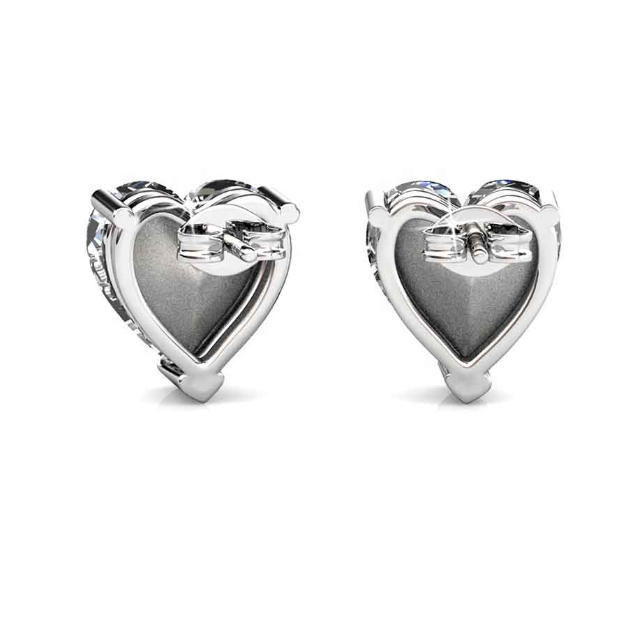 Round Cut Cubic Zirconia in 925 Sterling Silver Earrings 2
