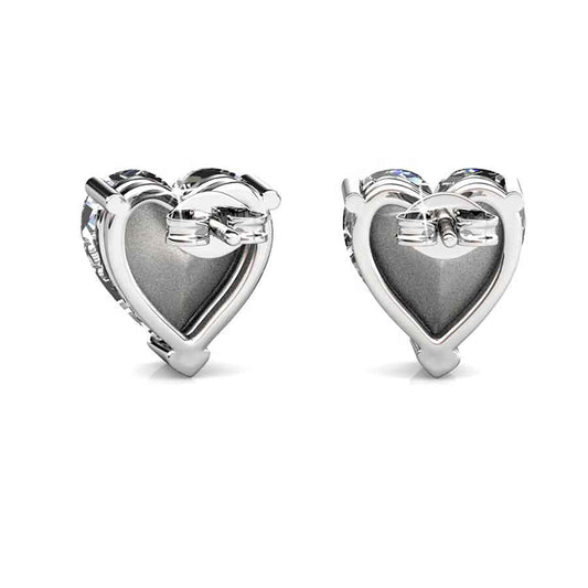 Round Cut Cubic Zirconia in 925 Sterling Silver Earrings 2