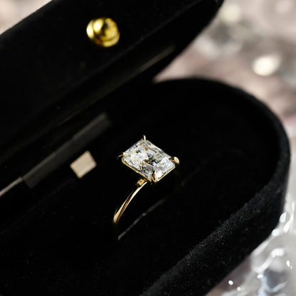 Stunning 3.0 CT Radiant Moissanite Engagement Ring with Solitaire Design 6