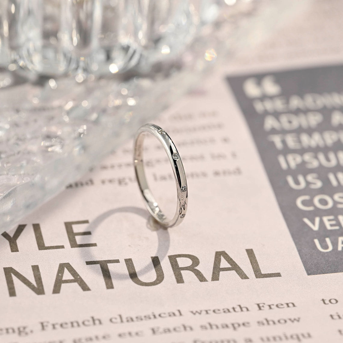 0.2 TCW Round Cut Moissanite Bridal Wedding Band 3