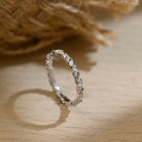 Stunning 0.3 CT Round & Marquise Moissanite Stones Wedding Band 8