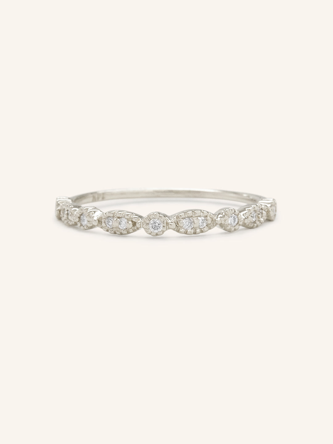 Stunning 0.2 TCW Round Moissanite Stones Half Eternity Wedding Bands 3