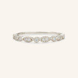 Stunning 0.2 TCW Round Moissanite Stones Half Eternity Wedding Bands 3