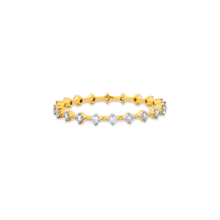 Stunning 0.28 TCW Round Moissanite Stones Full Eternity Wedding Band 1