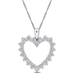 Round Cut Cubic Zirconia in 925 Sterling Silver Necklace 1