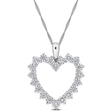 Round Cut Cubic Zirconia in 925 Sterling Silver Necklace 1
