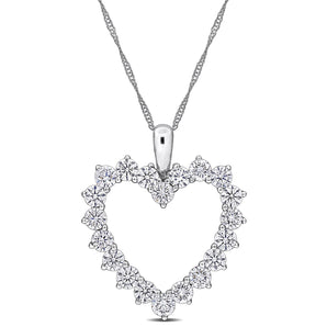 Round Cut Cubic Zirconia in 925 Sterling Silver Necklace