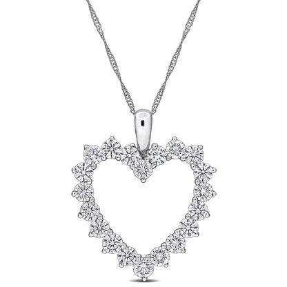 Round Cut Cubic Zirconia in 925 Sterling Silver Necklace 12