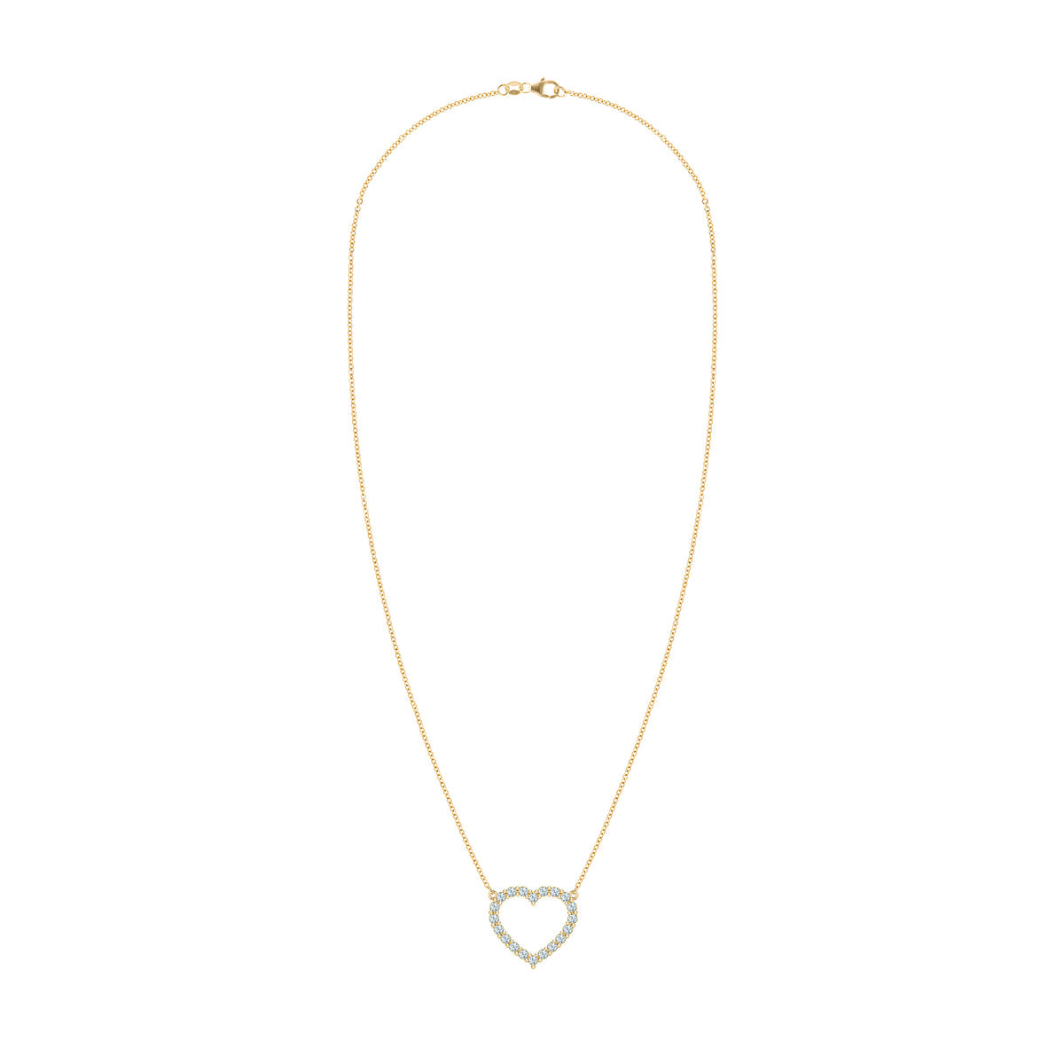 1.44 TCW Round Aquamarine Lab Made Diamond- March Birthstone Necklace 5