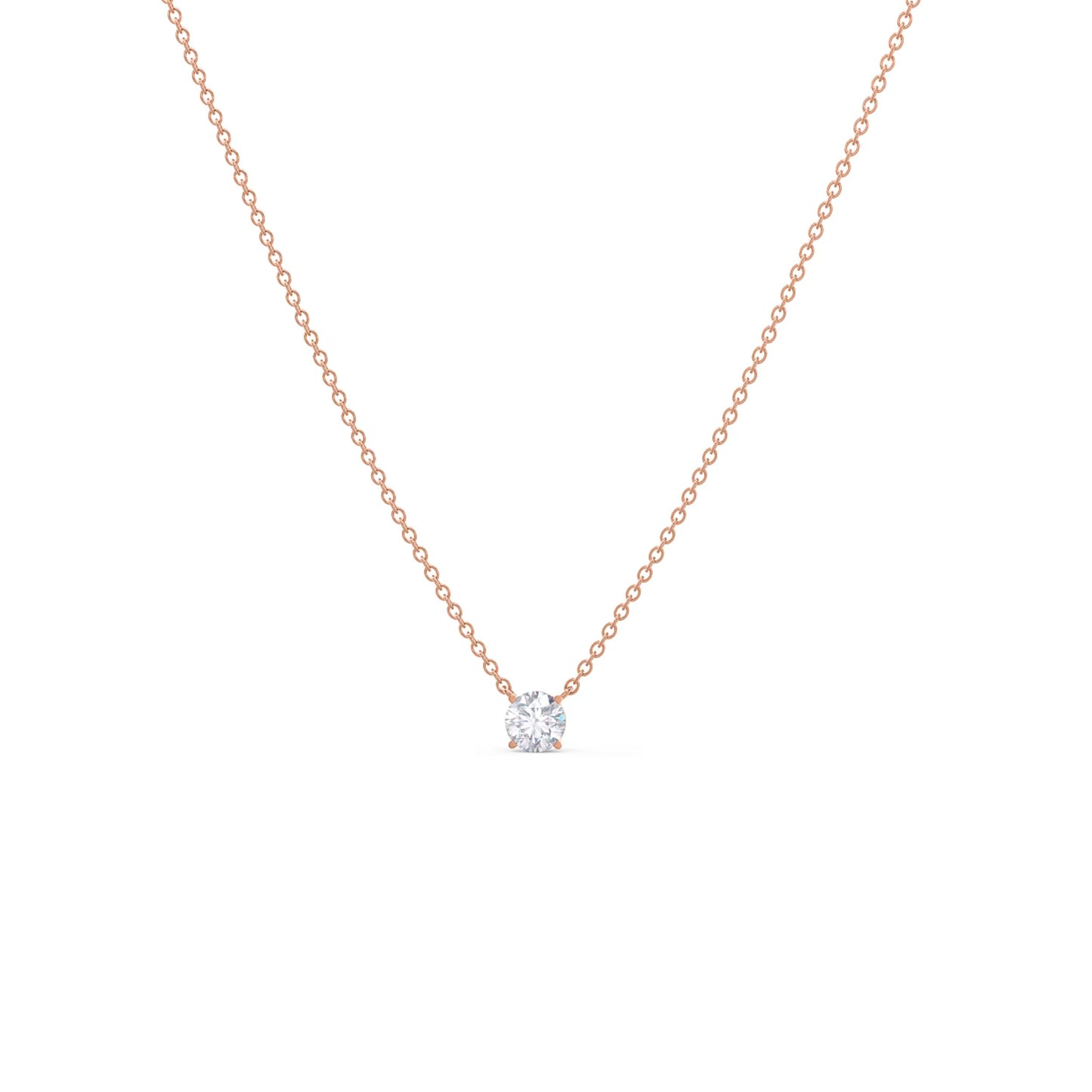 1.0 CT Round Shape Moissanite Diamond Solitaire Pendant Necklace in Solid Gold 5