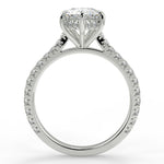 Stunning 0.81 CT Pear Moissanite Engagement Ring with Hidden Halo & Pave Design 6