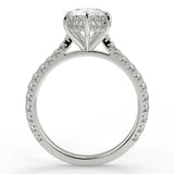 Stunning 0.81 CT Pear Moissanite Engagement Ring with Hidden Halo & Pave Design 6