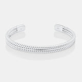 Round Cut Cubic Zirconia in 925 Sterling Silver Bracelet 1