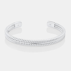 Round Cut Cubic Zirconia in 925 Sterling Silver Bracelet