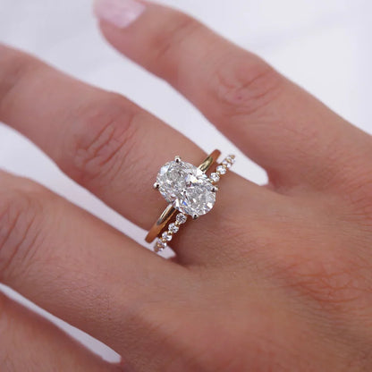 Stunning 0.4 TCW Round Moissanite Stone Half Eternity Wedding Band 9