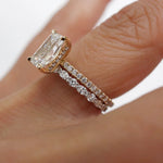 Stunning 0.40 TCW Round & Marquise Moissanite Stones Alternative Wedding Band 4
