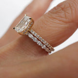 Stunning 0.40 TCW Round & Marquise Moissanite Stones Alternative Wedding Band 4