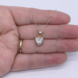 Round Cut Cubic Zirconia in 925 Sterling Silver Necklace 4