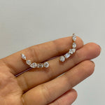 2.0 TCW Round, Marquise, Oval, Pear & Baguette Cut Moissanite Cuff Earrings in Gold 9